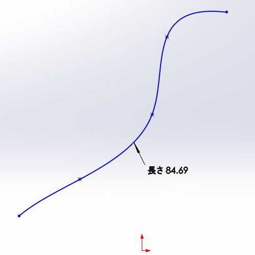 スプライン長さ指定